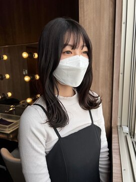 ヒョンミョン ライズバイレボ 取手店(hyon myon/RISE by REVO) レイヤーカット/デザインカラー/オリーブベージュ[取手/取手駅]