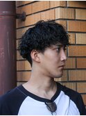 前上がりプードルパーマ