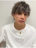 アッシュブラックカルマパーマベリーショートダークアッシュ