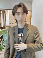 センターパート アップバング ウルフヘア韓流ヘア 外国人風ヘア