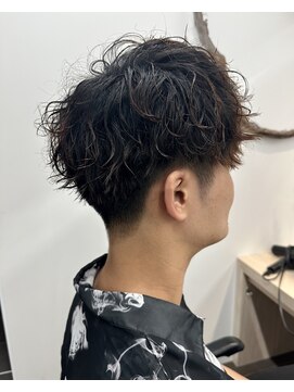 サロンドジョー(salon de joe) ツイストスパイラルパーマメンズマッシュ波巻きパーマ　奥東巧真