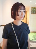 ビファインクーアヴェダ(Be fine coo AVEDA) 前下がりボブ 姫カット 透明感カラー