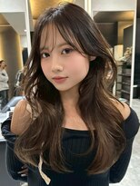 エイチ(H) xカット//ホワイトグレージュ/レイヤーカット/チェリーブラウン