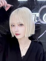 ラピス 渋谷本店(Lapis) ホワイトブロンド/ボブ/切りっぱなしボブ/タッセルボブ/韓国風