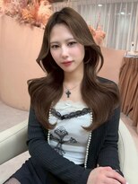 ユニ 表参道(uni) #87/くびれヘア/アプリコットオレンジ/夏のヘアアレンジ/表参道