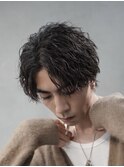 大分ツイストスパイラルパーマメンズカットセンターパート20代