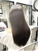 ブリーチなし透けるグレージュ × 髪質改善でまとまる艶髪 #381