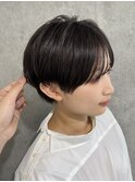 前髪あり耳掛け丸みボブコンパクトショート20代30代40代50代