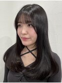 ロングヘアーチョコレートブラウン髪質改善　赤坂見附