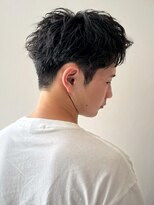 メンズサロンオー 宮崎(Men's salon O.)&nbsp;ツーブロック マッシュ ニュアンスパーマ 黒髪 ショートヘア
