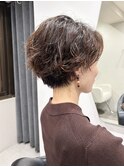 ショート/ショートパーマ/癖毛風ショートパーマ/ショートボブ