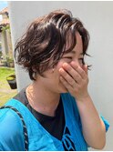 【大人ショート】ツヤ感ウェーブで小顔魅せ朝ラク
