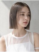 シースルーぱっつん前髪なし前髪ありタッセルカットくびれボブ☆