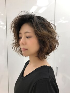 ピュアソウル(Pure Soul) N.Y.ドライカット★大人女性に人気のふんわりカールボブ[渋谷]