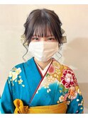 編み込みアレンジで絶壁解消