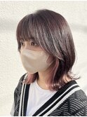 ピンクイヤリングカラー×顔まわりカット☆