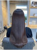 縮毛矯正でさら艶ロングヘアー