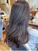 ハイライト 透明感カラー アッシュグレージュ ブルーグレージュ