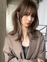サイン 表参道(SIGN)&nbsp;美髪エアリーロングピンクブラウン切りっぱなしボブハイライト