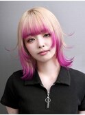 ピンクエンドカラー☆推し活推しカラーハイトーンブリーチ