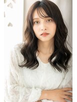 カバーヘア ブリス 川口(COVER HAIR bliss)&nbsp;大人可愛い黒髪アッシュ韓国風巻きウェーブパーマZ川口30代40代