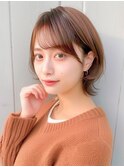 小顔前髪マッシュショート　ウルフヘア