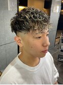 フェードカット 束感プードルパーマ ハイライト【札幌】