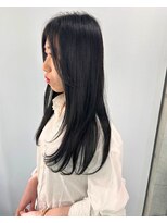 エンディアリング 東銀座(Endearing)&nbsp;黒髪/グレーベージュ/レイヤーロング/前髪パーマ/銀座/東銀座