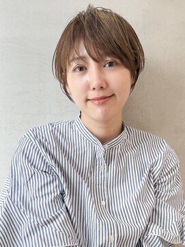 ロンドエニカ 大宮(Lond enika) イメチェン外ハネボブ美髪ワイドバングレイヤーショート/大宮