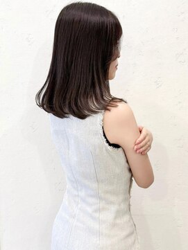 セルカ 新宿(CERCA) 新宿韓国風透明感グレージュミディアムヘア大人可愛い