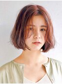 イメチェン/ホワイトブロンド/外ハネボブ/美髪/表参道/髪質改善