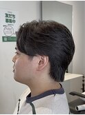 センターパート/毛流れパーマ/池袋メンズカット