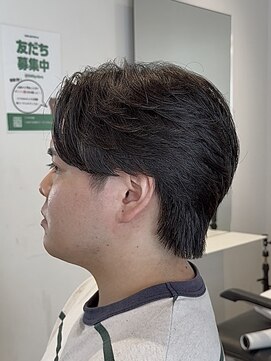 センターパート/毛流れパーマ/池袋メンズカット