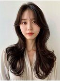 冬の大人カジュアル◎ロングレイヤーカット×デジタルパーマ