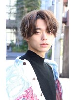 ネイビー(NAVY) ナチュラルに色気を仕込む ニュアンスセンターパート