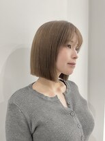 ヴェルア 四条烏丸(Velua) ミルクティーベージュブリーチボブ初ブリーチブラウンアッシュ