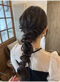 編みおろしヘアセット
