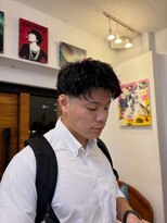 ツネ ヘアアンドヘッドスパ(TsuNE hair&head spa)&nbsp;ローフェード　アップバング　ツイストスパイラル