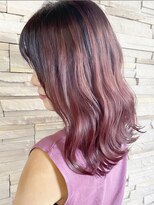 ヘアドレッシング インプローブ 前橋(hair dressing improve) 大人かわいい◎くせ毛風パーマ艶感ピンクカラー