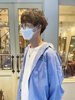 マウロア(MAULOA)&nbsp;メンズパーマ×レッドブラウン　堀川葵衣