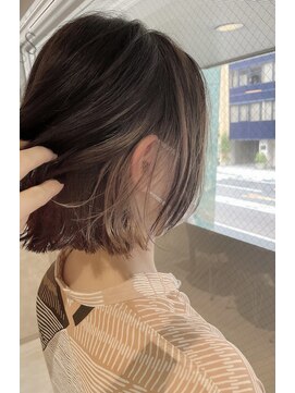 アイディール(:ideal) 20代30代40代☆肩下ミディから切りっぱなしボブ×インナーカラー