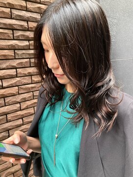 アロマヘアルーム 横浜店(AROMA hair room) 大人ガーリーレイヤーチョコレートプリカール/横浜/横浜西口