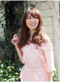 デザインカラー/シルキーベージュ/グレージュカラー/斜めバング
