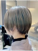 グレージュ/ショートカット/ブリーチ