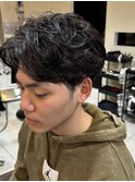 大人男性メンズカットニュアンスセンターパートナチュラル