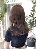 アッシュブラウンブリーチなしカラーくすみベージュ