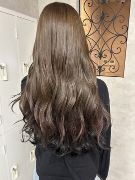 ルノン シェリー(LUNON cheliy) ミルクティーブラウン×ブラック 裾カラー/ブリーチ/ロング