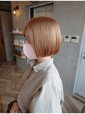 #PINQ　#ぷつっとボブ　#ミニボブ　#ベージュ