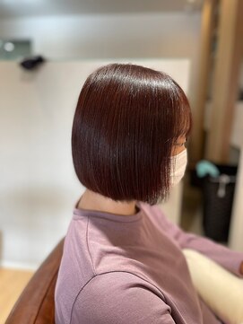 ハピエル ヘアークルー(HAPPYEL hair crew) 20代30代40代髪質改善カラーナチュラルブラウン丸みボブ