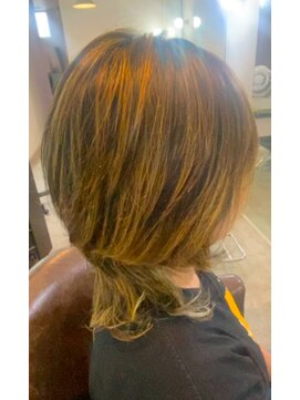 アナログノイ(analog noi) 黒髪ハイライトで若見え